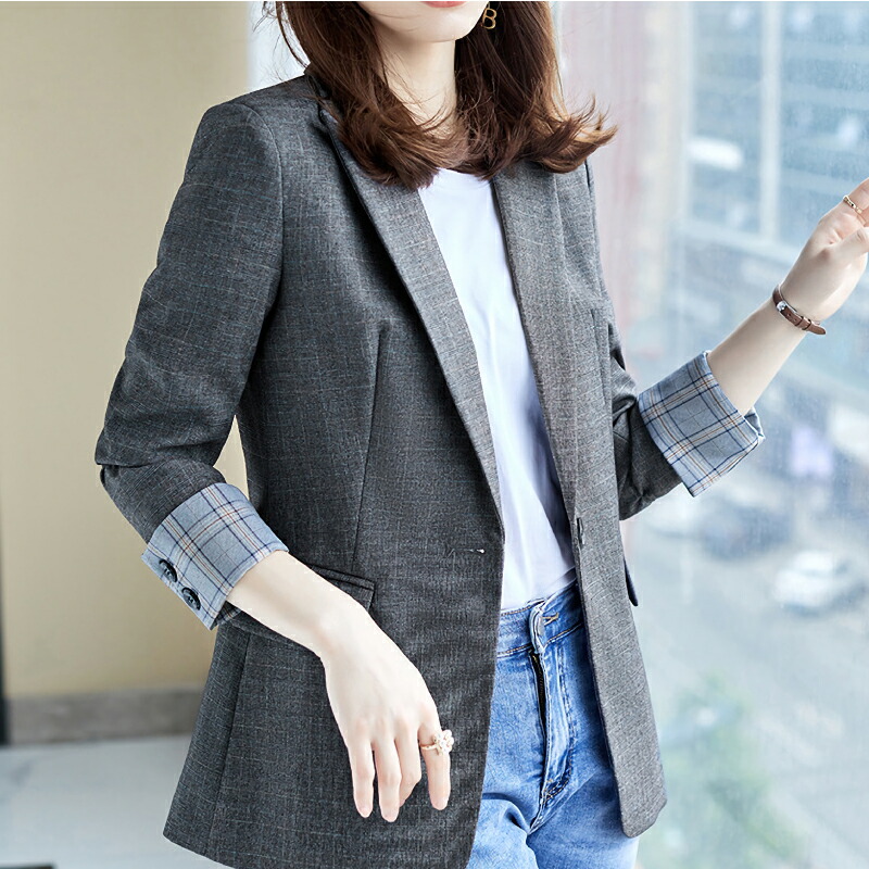 ジャケット レディース 大きいサイズ チェック オフィスカジュアル カジュアル テーラードジャケット カジュアルジャケット レディースジャケット