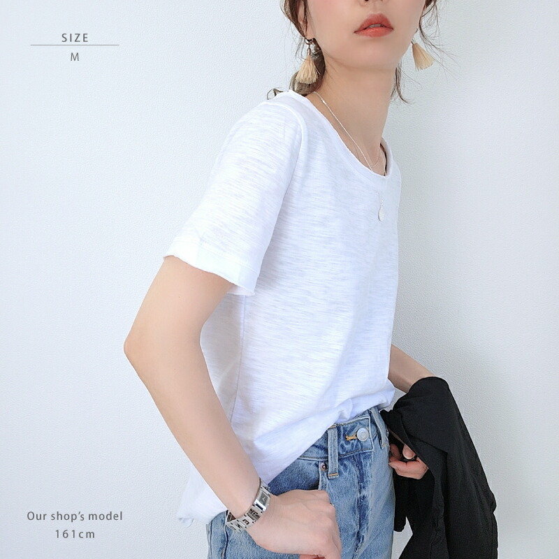 カットオフ スラブtシャツ 切りっぱなし トップス レディース L シャツ Xxl Xl 夏 全3色 無地カットソー 美ライン インナー 春 M 無地 Tシャツ S