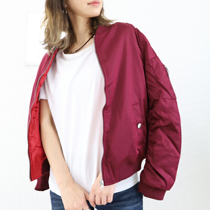 Ma 1 中綿入り 春 ジャケット タウンウェア ミリタリー ジャンパー ライトブルゾン 軽アウター ブルゾン