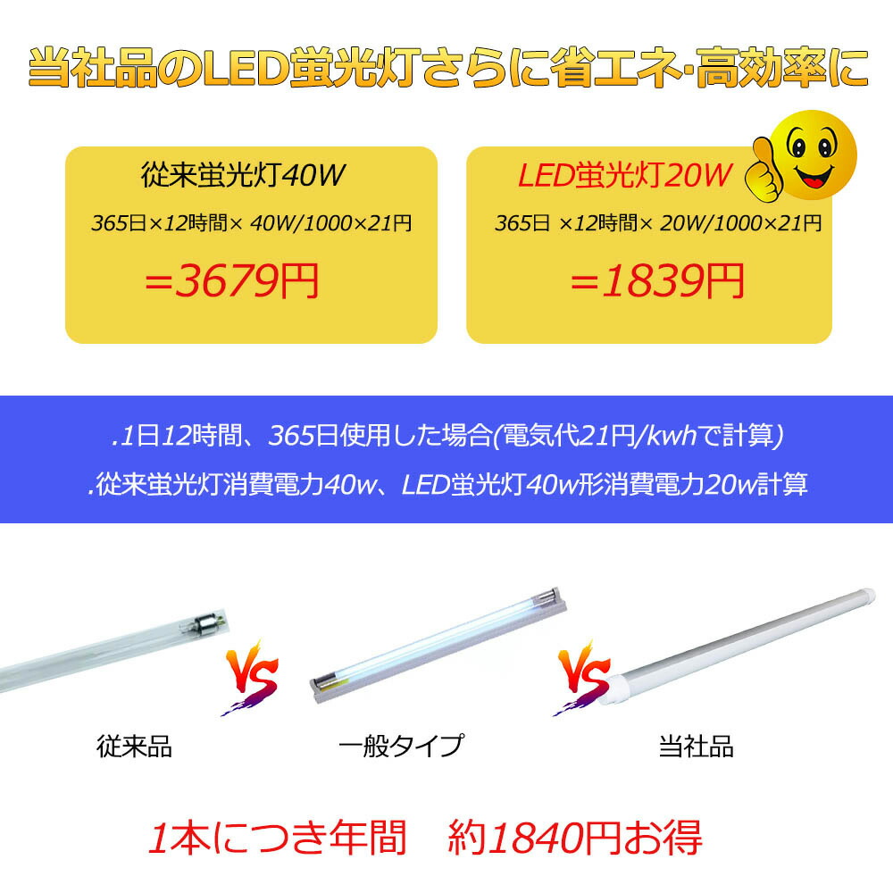 LED蛍光灯40W型直管LED直管LED蛍光灯120cm節電LED蛍光灯蛍光灯LED省エネLED直管型LED40型工事不要グロー式インバーター式ラピッド式全部対応LED蛍光灯40W型工事不要LED白色