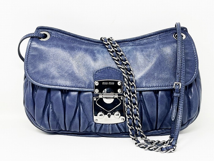 ☆超美品☆ MIUMIU コンフィデンシャル 2way バッグ ネイビー ☆超美品☆ MIUMIU コンフィデンシャル 2way バッグ ネイビー