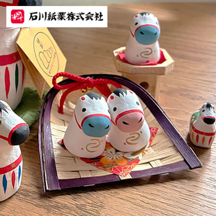 楽天市場】送料無料｜会津張子 首振り招福午（小）｜野沢民芸｜干支 午