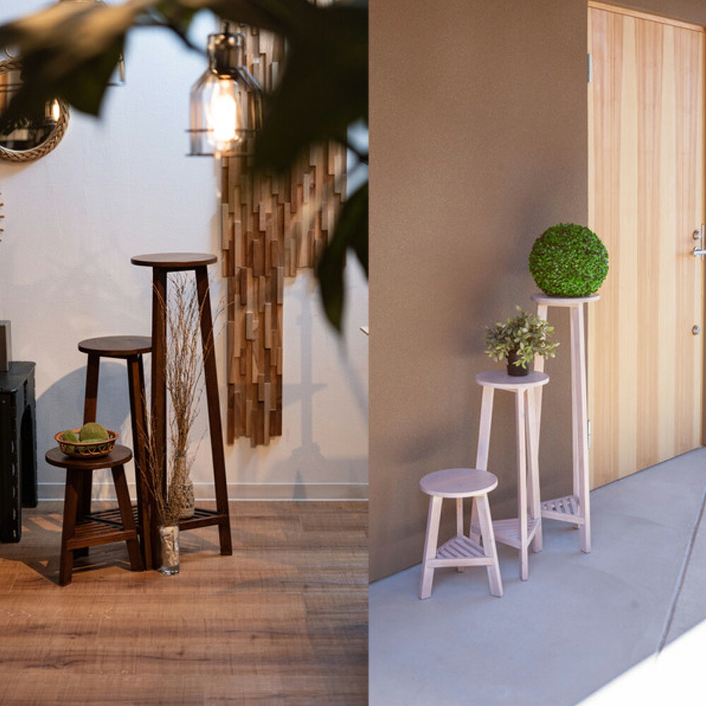 楽天市場】花台 花瓶置き フラワースタンド 木製 ラウンド 丸型 ハイ