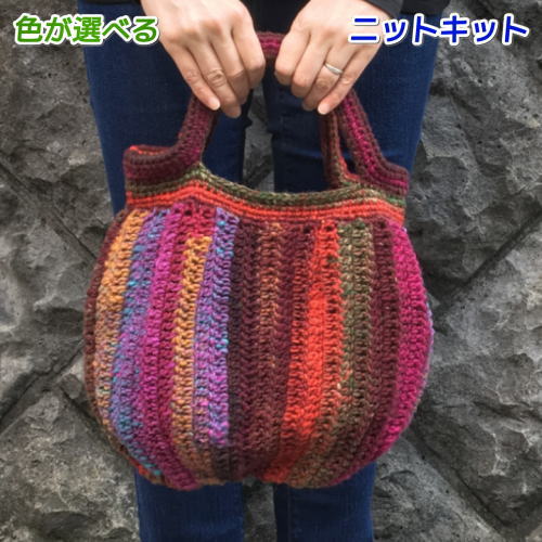 ●編み針セット 野呂英作のくれよんで編むふっくらしたフォルムのバッグ 手編みキット 無料編み図 編みものキット 4,628円