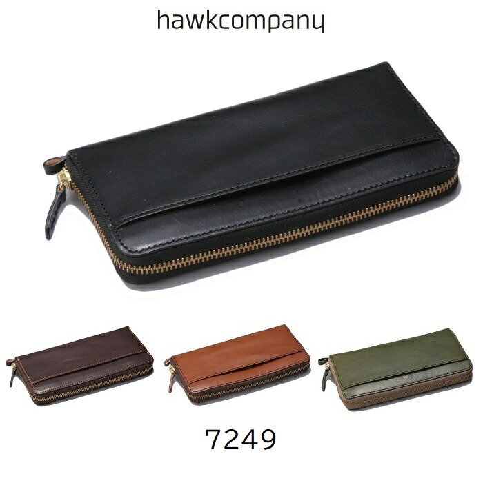 お花見特価セール開催 HawkCOMPANY メッシュレザー ロングウォレット