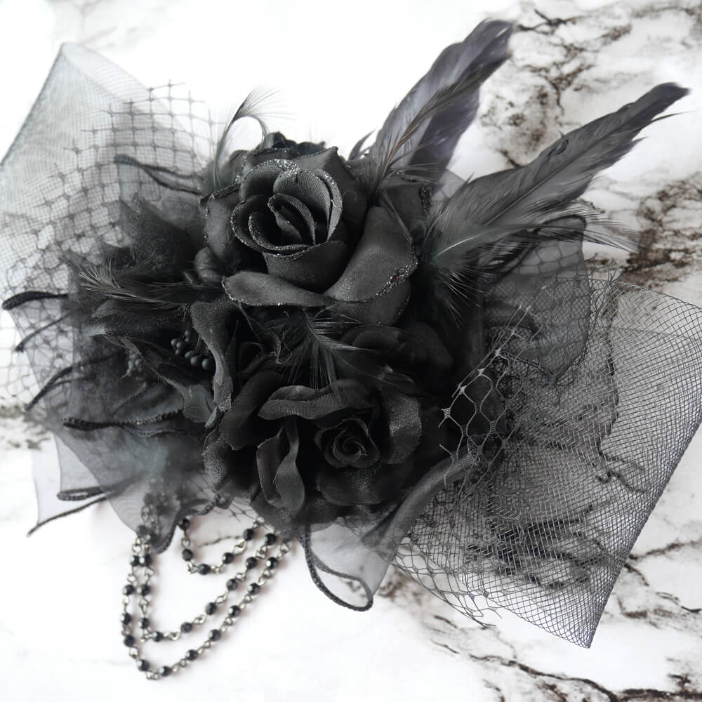 Moitie 黒薔薇コサージュ Moitie 黒薔薇コサージュ Moitie 黒薔薇コサージュ