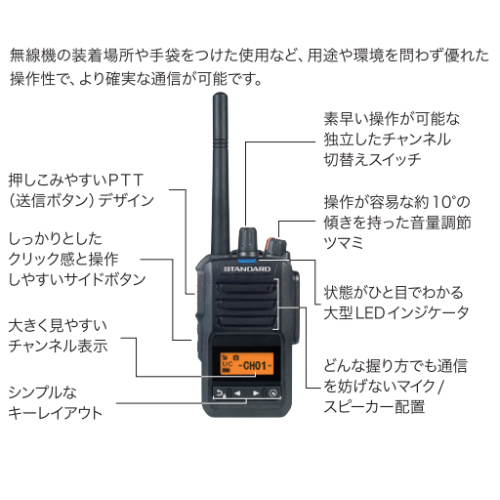 2台セット スタンダード VXD20 デジタル簡易無線機 登録局3R+