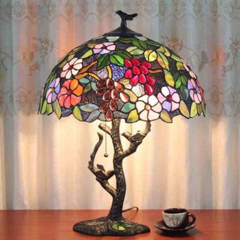 オシャレ！◆蜻蛉柄 ステンドグラス◆卓上ランプ ナイトスタンド 高さ46cm 楽天市場】30*45CM トンボ柄 ステンドグラスランプ スタンド照明