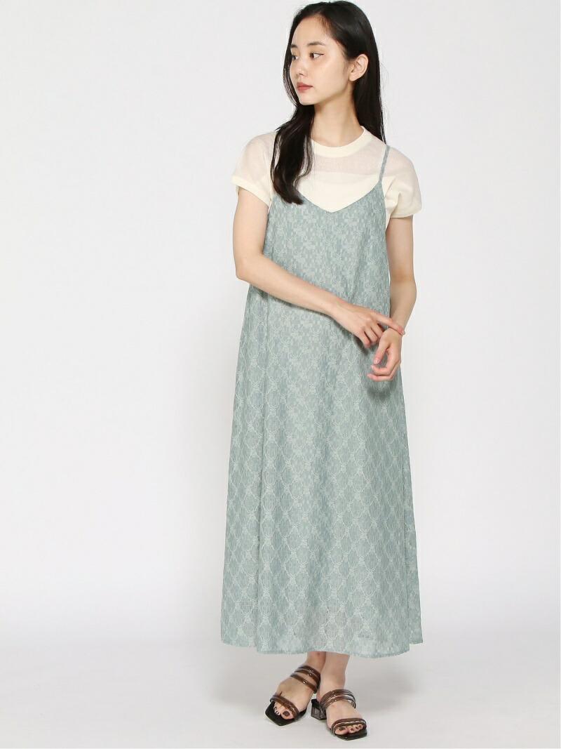 楽天市場 Sale 50 Off Techichi Terrasse レースキャミワンピース Te Chichi Terrasse テチチ ワンピース キャミワンピース グリーン グレー ベージュ Rba E Rakuten Fashion Te Chichi