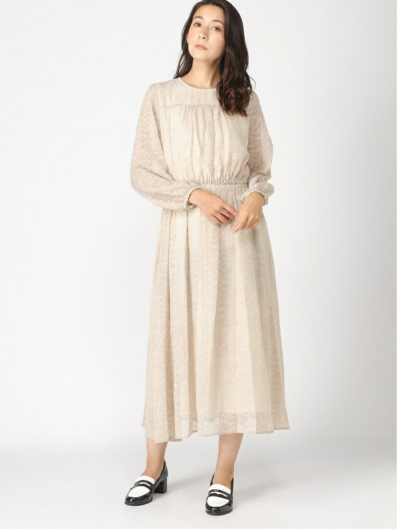 楽天市場 Sale 70 Off Te Chichi シフォンジャガードドットワンピース Te Chichi テチチ ワンピース 長袖ワンピース グリーン ブラック ベージュ Rba E Rakuten Fashion Te Chichi