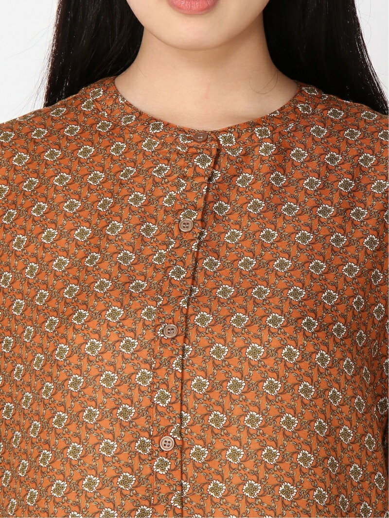 Lugnoncure 柄アソートプリントワンピース Lugnoncure テチチ ワンピース 長袖ワンピース オレンジ ネイビー ベージュ 送料無料 Rakuten Fashion Rent2paros Gr