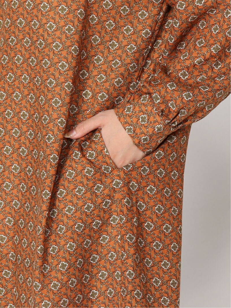 Lugnoncure 柄アソートプリントワンピース Lugnoncure テチチ ワンピース 長袖ワンピース オレンジ ネイビー ベージュ 送料無料 Rakuten Fashion Rent2paros Gr