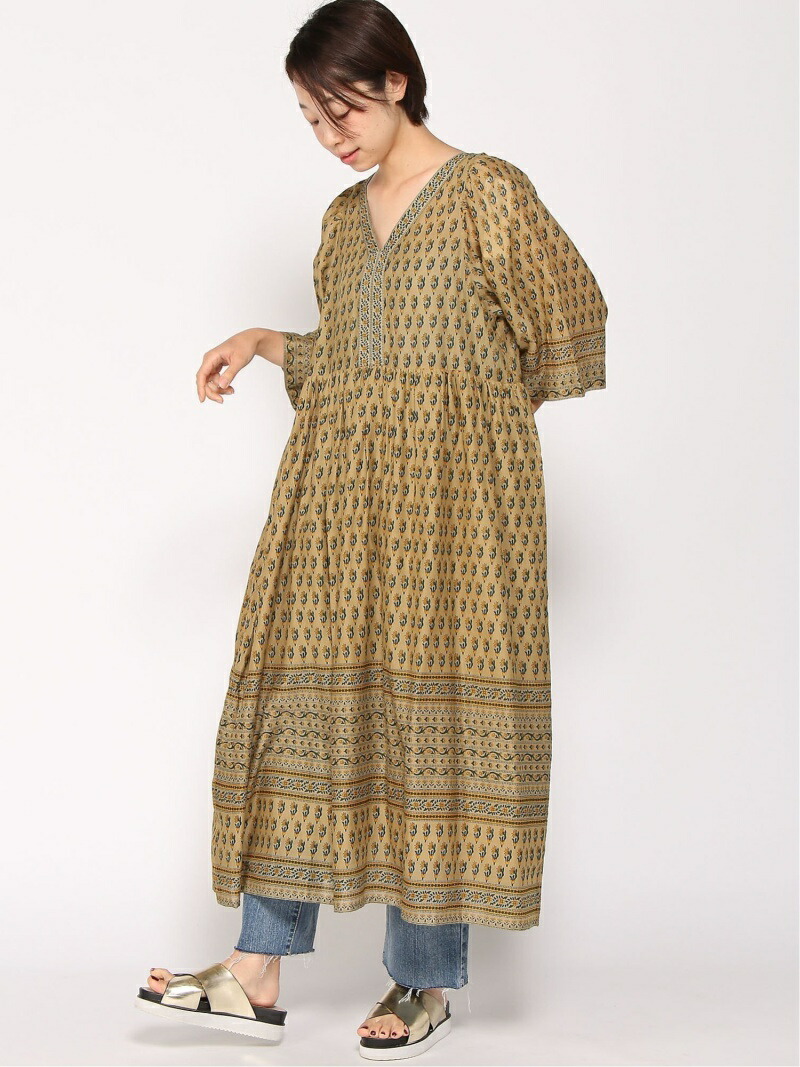 楽天市場 Sale 60 Off Lugnoncure パネルプリントワンピース Lugnoncure テチチ ワンピース 5ー9分袖ワンピース イエロー オレンジ ブルー Rba E Rakuten Fashion Te Chichi