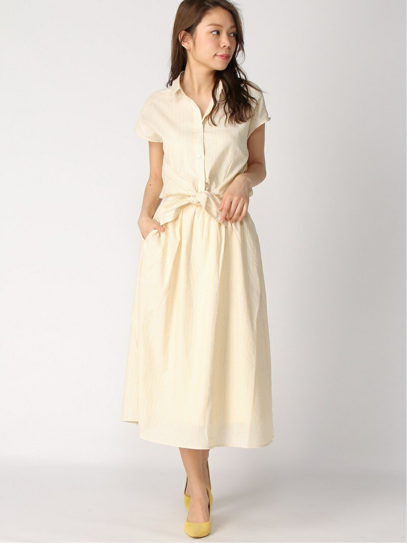 楽天市場 Rakuten Fashion Sale 40 Off Techichi Terrasse ストライプレイヤード風シャツワンピース Te Chichi Terrasse テチチ ワンピース シャツワンピース イエロー ホワイト ブルー Rba E 送料無料 Te Chichi