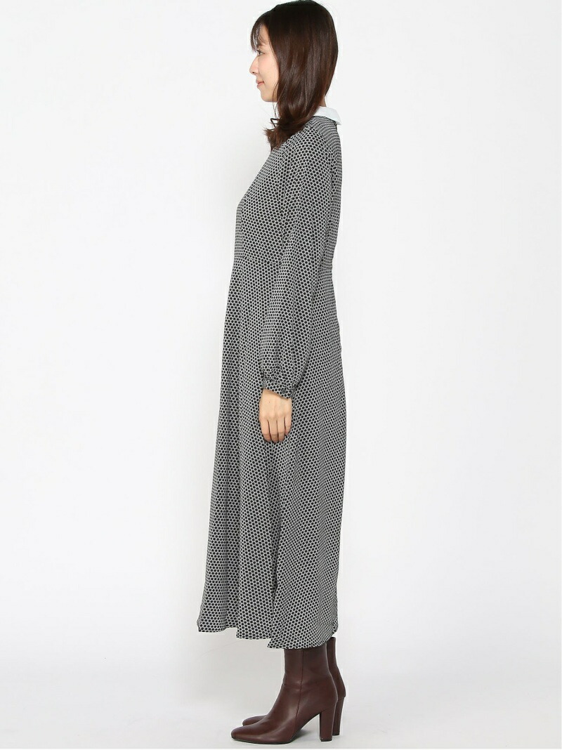 Techichi クレリックシャツカラープリントワンピース Te Chichi テチチ ワンピース ロングワンピース マキシワンピース カーキ ブラック 送料無料 Rakuten Fashion Liceochiloe Cl