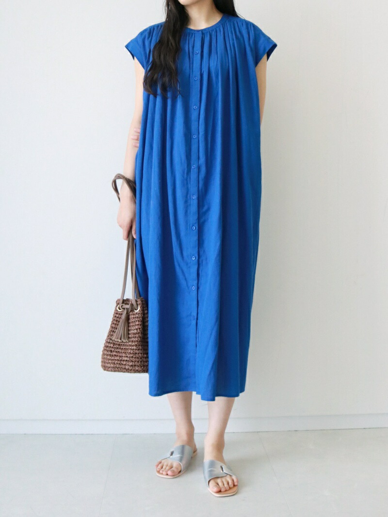 Lugnoncure 前開きギャザーワンピース Lugnoncure テチチ ワンピース ノースリーブワンピース 送料無料 Rakuten Fashion Rvcconst Com
