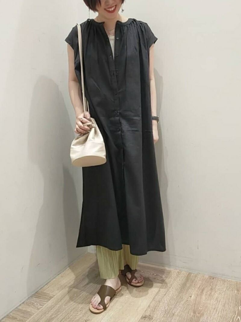 Lugnoncure 前開きギャザーワンピース Lugnoncure テチチ ワンピース ノースリーブワンピース 送料無料 Rakuten Fashion Andapt Com