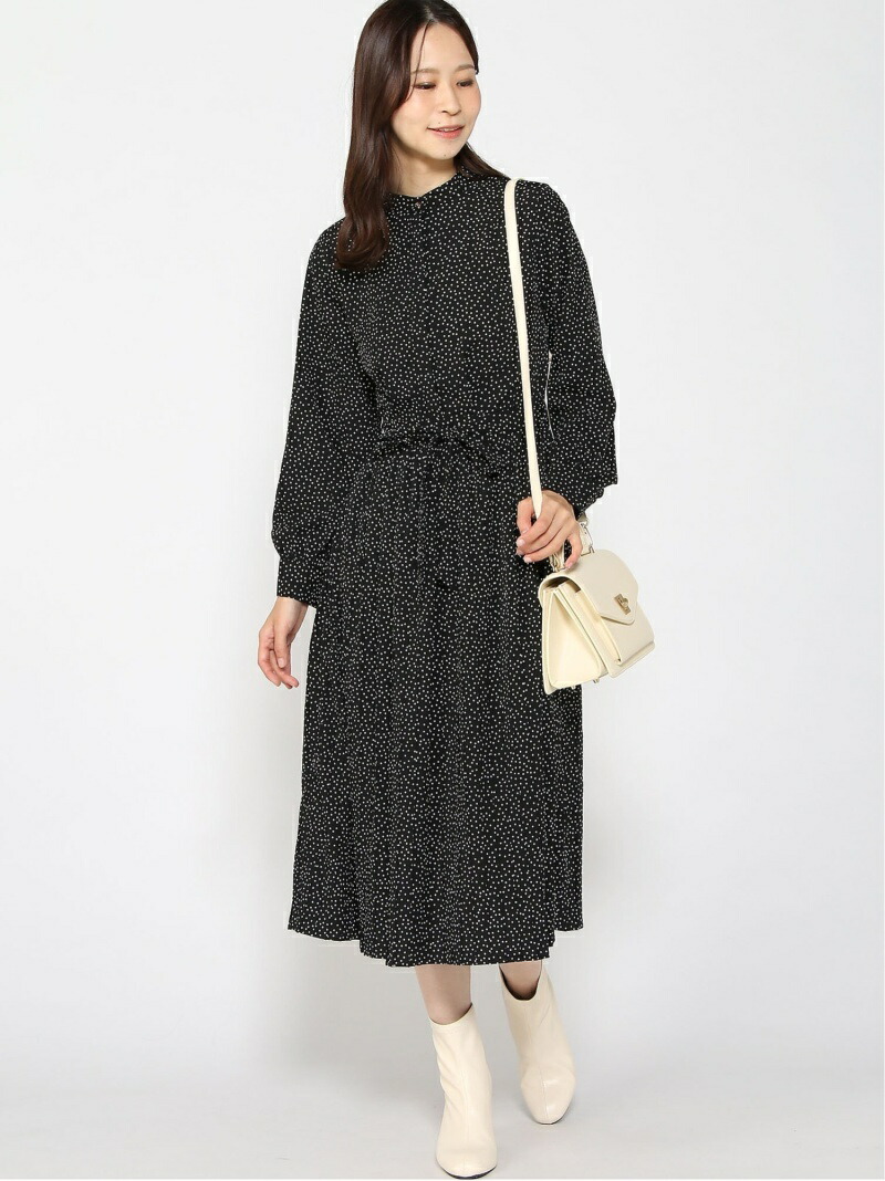 Techichi Terrasse 刷る筋目コンバージョン衣装 Te Chichi Terrasse テチチ ワンピース 長袖ワンピース 貨物輸送無料 Rakuten Fashion Cgwv Com