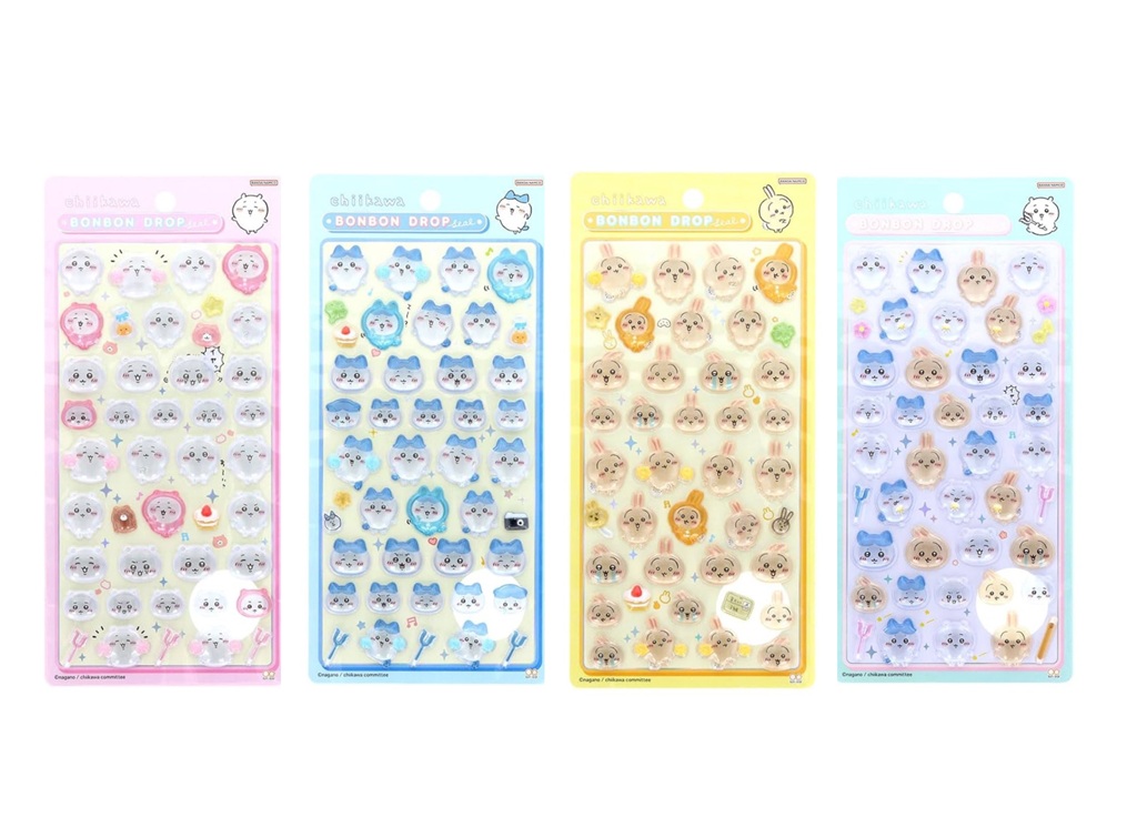 楽天市場】4種セット ちいかわ ボンボンドロップシール ハチワレ