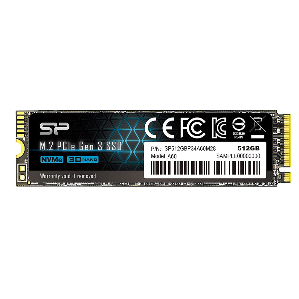 ケイ素樹脂力強さ SSD 512GB 3D NAND M.2 2280 PCIe3.0×4 NVMe1.3 P34A60つづき物 5年引き受ける SP512GBP34A60M28  千葉西バス発着場