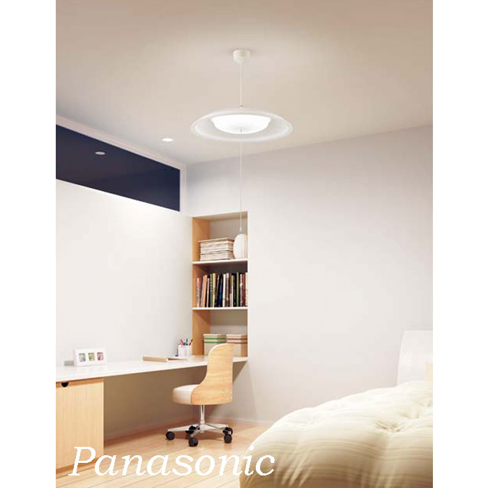 ペンダントライト 8畳 大型 ◇ LED プルスイッチ付 北欧 主照明 天井照明 吊り下げ コード調整 Panasonic 引掛けシーリング 明るい 人気 おしゃれ シンプル 昼光色 LED一体型 ダイニング リビング 寝室 子供部屋 段調光 正規品 LGB12521LE1
