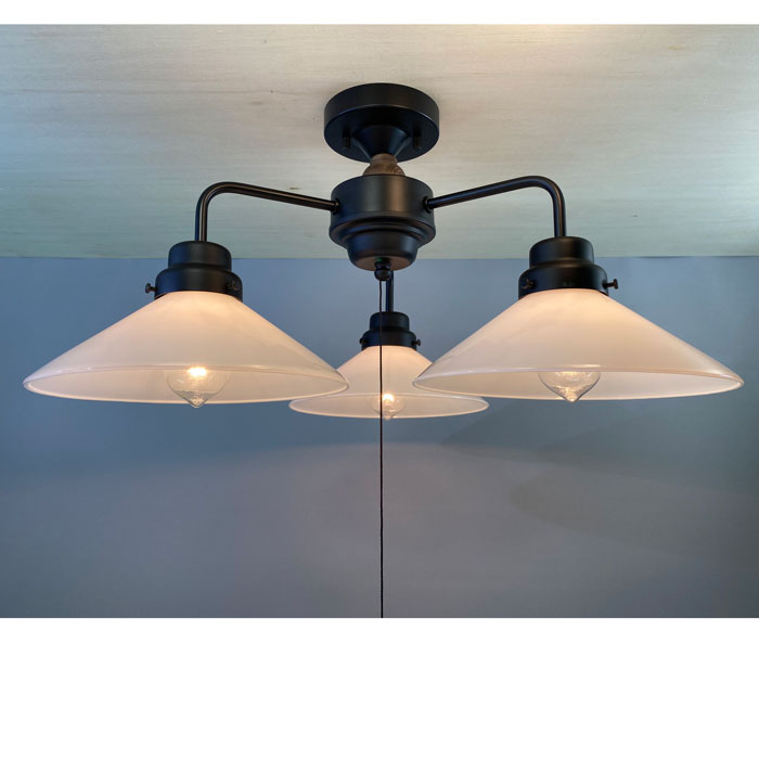 新品未使用　後藤照明　3547BRX　３灯 GLF x surou 後藤照明バイスロウ アルミ配照セードペンダント