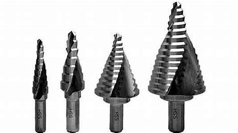 【ライト精機】丸軸スパイラルステップビット各種 【STS-1E×2本セット・STS-2E×2本セット・STS-3E・STS-4E】