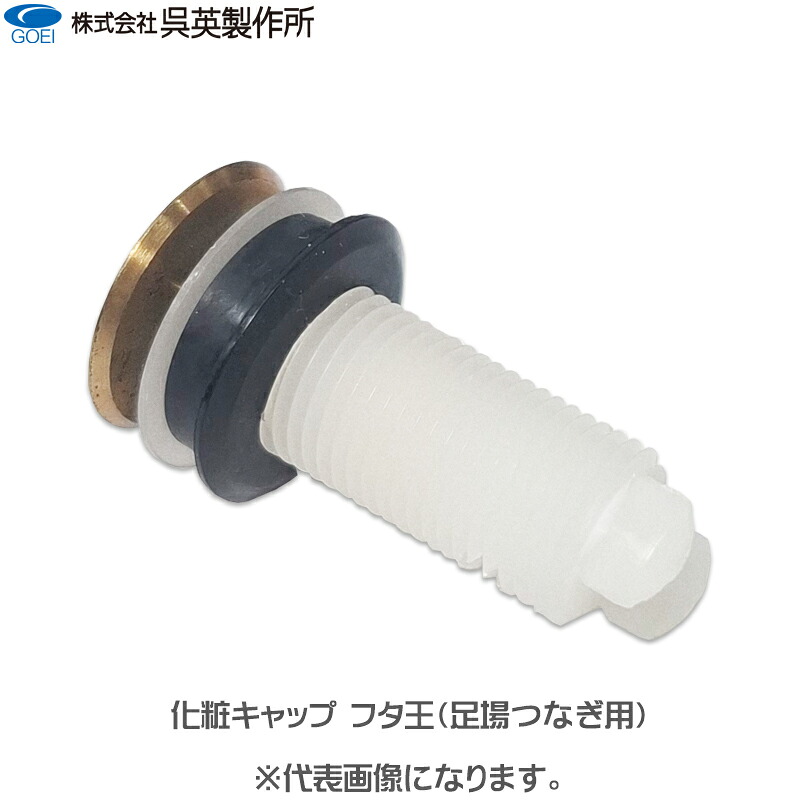 【呉英製作所】化粧キャップ フタ王（足場つなぎ用）フタ王φ16.5（W1/2)（10個入り）〔7144〕※無塗装品です。