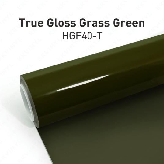 KKVINYL カーラッピングフィルムTrue Gloss Grass Green HGF40-T (1.52mx3m～1.52mx18m)　（=３M、Avery、Oracal、HEXIS)｜テクノプロモーション 67,760円