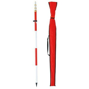 プリズムポールGタイプ 4.6m4段 PP-450 *OS*1,485～4,640mm 30cm赤白表示水準器本体一体型 リングロック専用ケースPP-450-C付属【myzox】【マイゾックス】【大型・長物】【送料無料】｜測量・土木　中古販売　ソククル
