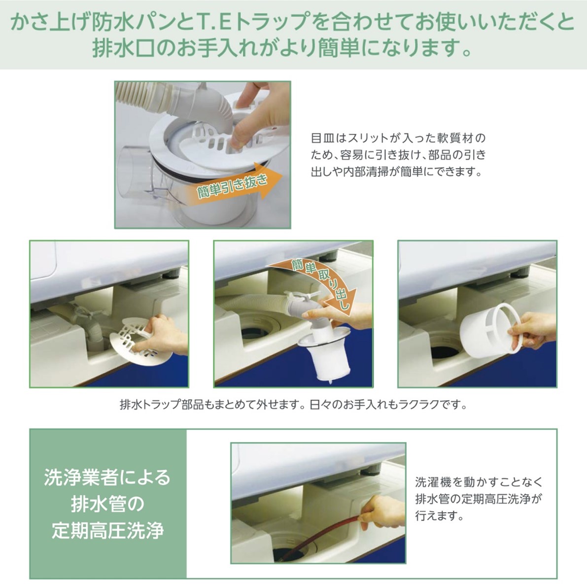 楽天市場 T Eトラップ Sdt Swm W2 縦引排水口 ニューホワイト 株式会社テクノテック