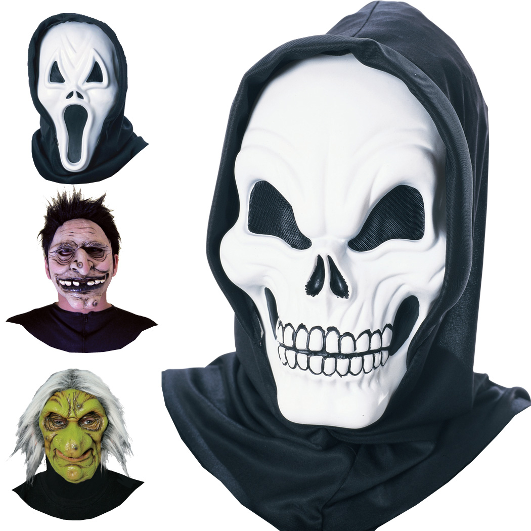 楽天市場 ハロウィン コスプレ Skull Mask ドクロマスク グリーンウィッチ クレイジーグランパ ハウリングゴースト コスプレ用 死神 悪魔 コスチューム 仮装 変装 仮面 骸骨 恐怖 イベント パーティーグッズ ホラー おばけ ゴースト Teddyshop