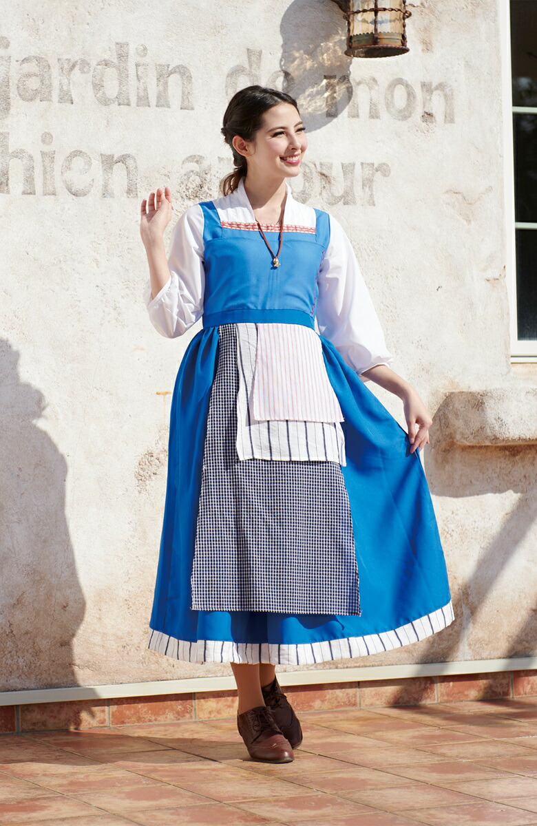 ディズニー キッズ 2点セット シャツ一体型ワンピース Teddyshop エプロン 大人 コスチューム 美女と野獣 コスプレ ケース レディース ハロウィン ベル かわいい Waltdisney 衣装 仮装 変装 女性用 キュート 上品 イベント パーティーグッズ テーマパーク Beauty And The