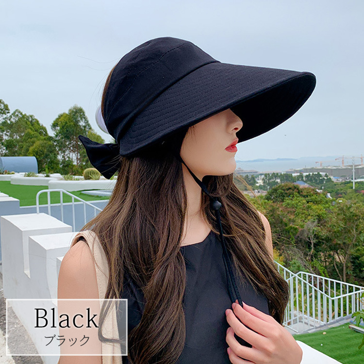 豪華な サンバイザー グレー UV レディース 帽子 日よけ 紫外線 晴雨兼用