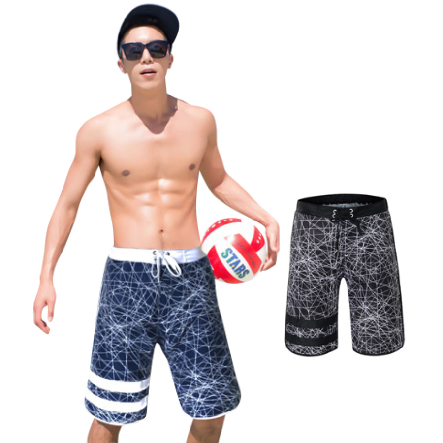 楽天市場 水着 メンズ サーフパンツ 韓国 ファッション Shebeach Ripple Active Shorts シービーチ 正規品 かっこいい ウエスト調節可 L Xl 裏地メッシュ 男性 安全 海 ジム バックポケット マジックテープ ボーダーライン 黒 Teddyshop