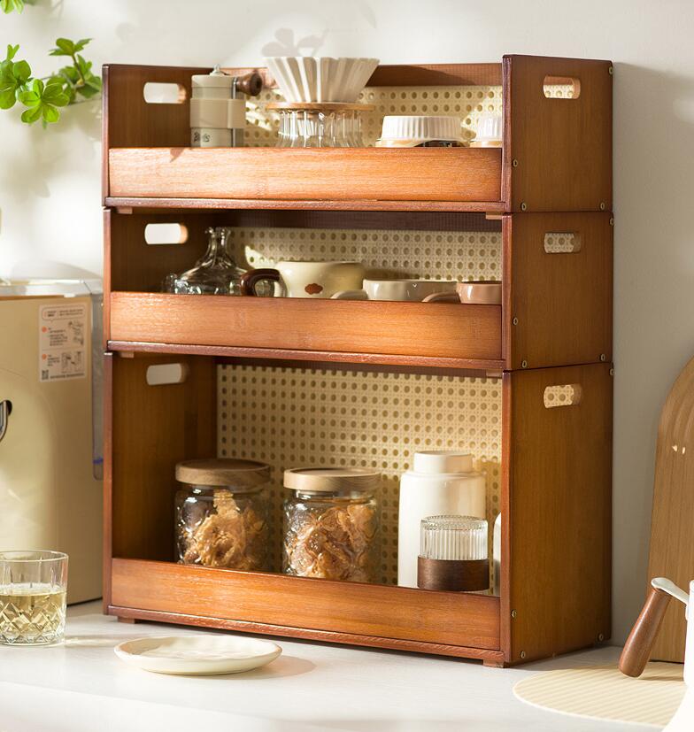 楽天市場】デスク上置棚 卓上ラック 木製 収納ラック 机上本棚 卓上置