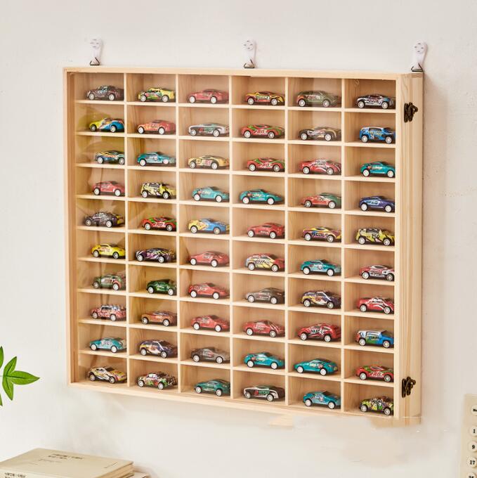 楽天市場】ミニカーケース 木製 透明アクリル扉 壁掛け ミニカー収納