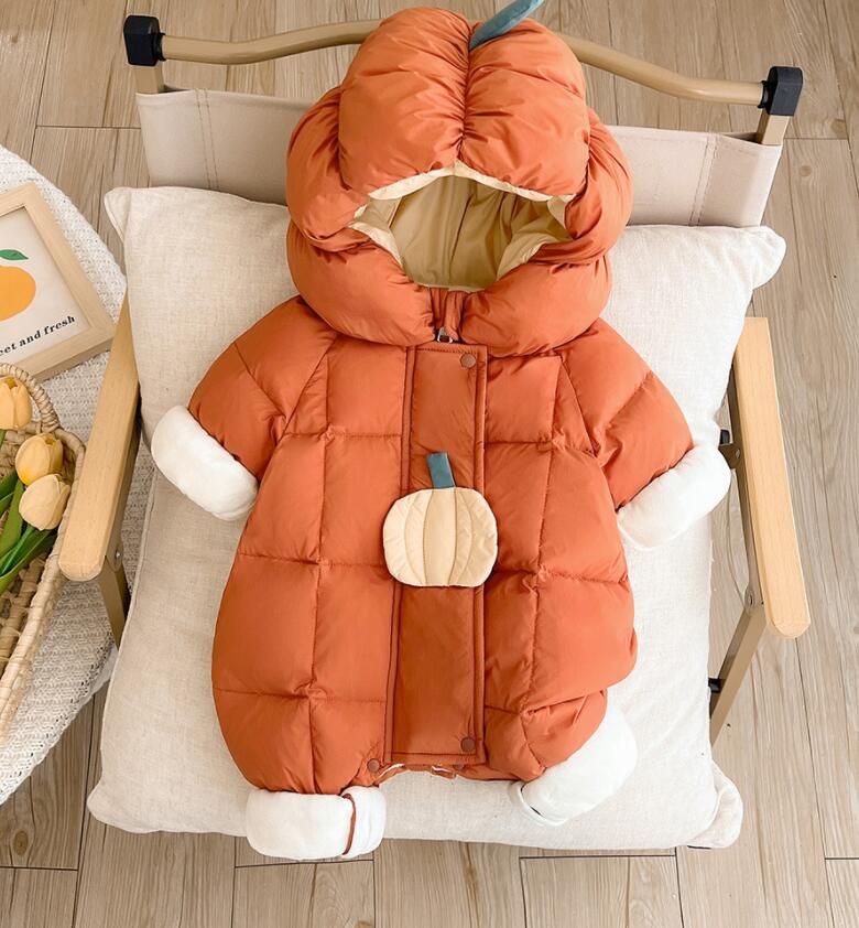 ジャンプスーツ ベビー カバーオール ベビー キッズ カバーオール フード付き ベビー服　ジャンプスーツ 女の子 男の子 ダウンコート ロンパース 雪遊び ジャンプスーツ ファスナースナップボタン 長袖 防寒抜群 66cm 73cm 80cm 90cm 100cm 110cm 送料無料