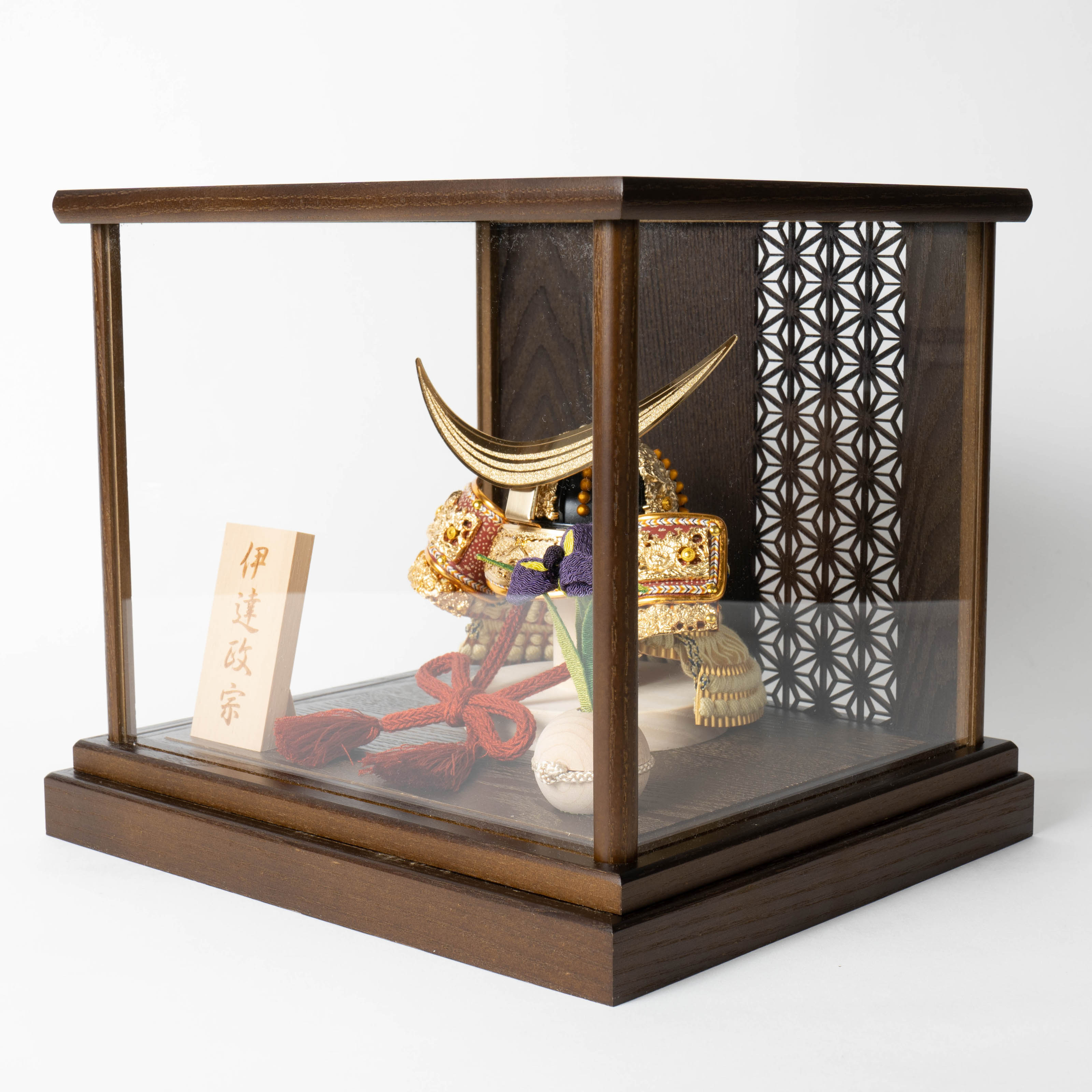 正規通販 かっこいい コンパクト おしゃれ 五月人形 伊達政宗 Bケース麻の葉 ブラウン 兜 インテリア 武将 天然木 てづくり 伊達政宗 五月人形 Www Sic Katowice Pl