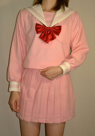 WP02クリーム衿ピンクセーラー服 Bigサイズ｜セーラー服ネット通販Ｔｅｅｎｓ