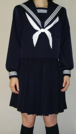中学 高校 合服 セーラー服 長袖 上下セット 襟カバー 名古屋襟 スカーフ 中学 高校 合服 セーラー服 長袖 上下セット 襟カバー 名古屋襟