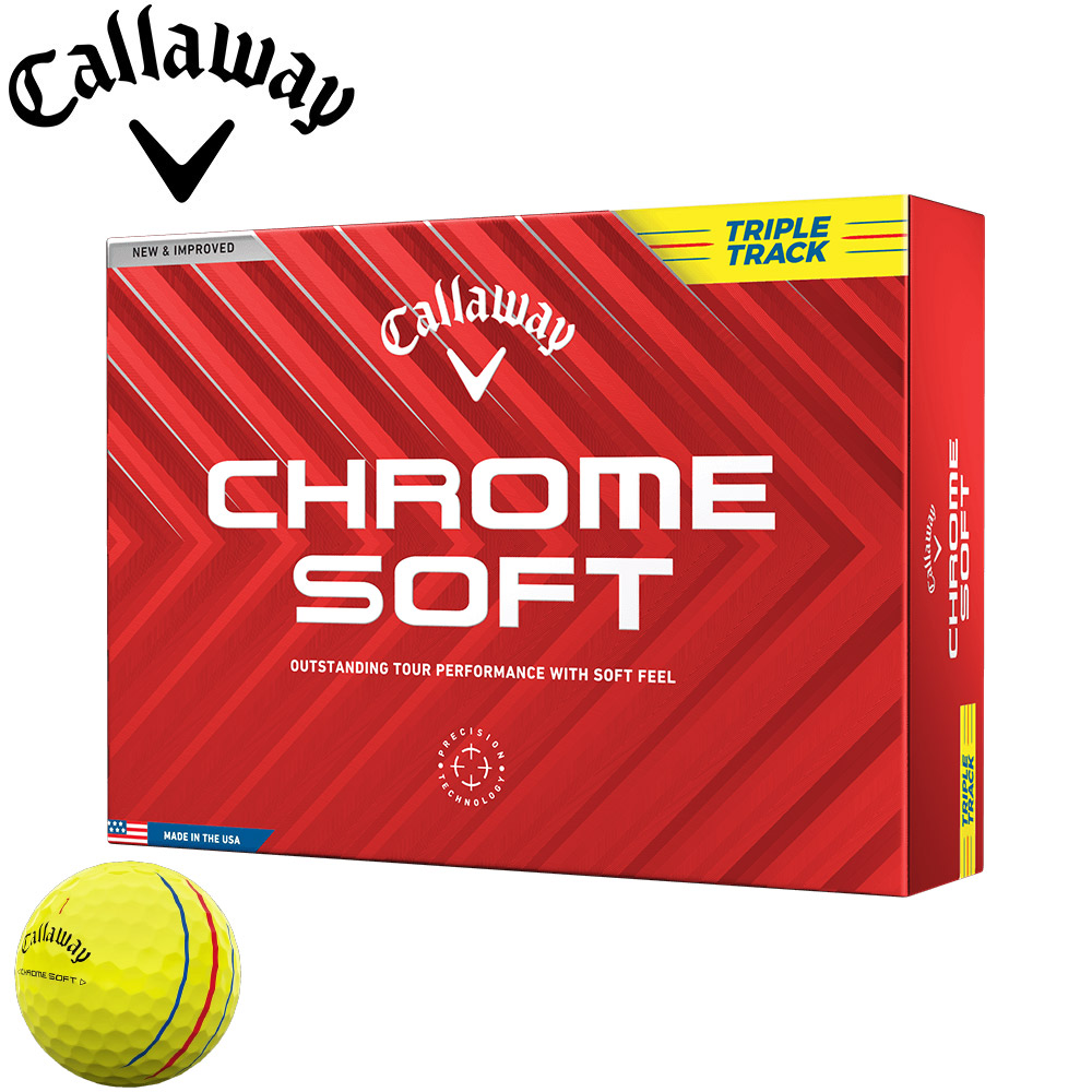 Callaway - キャロウェイ　ゴルフボール TRIPLE TRACK イエロー 4ダース Amazon.co.jp: Callaway ゴルフ クローム ソフト ゴルフボール