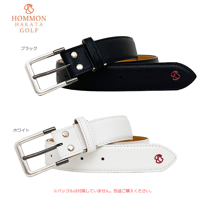 【ゴルフ有りがたさ祭エントリーでP3倍】HOMMON HAKATA GOLF 撥水子ウシ なめし革胴締め 35粍 牛皮 ゴルフ バックル別売り
