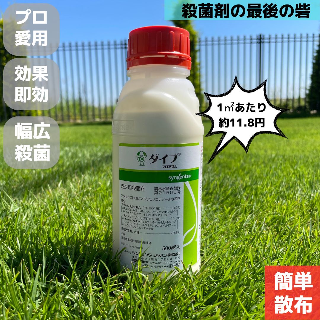 【楽天市場】ダイブフロアブル 芝生用殺菌剤 500ml ゴルフ場 芝病害 病気 ダラースポット病 炭そ病 葉腐病 ピシウム病 キノコ 日本芝 ...