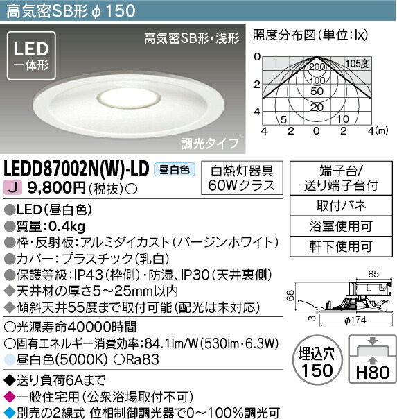楽天市場】東芝ライテック LEDJ-32507N-LD9 (LEDJ32507NLD9) 高天井
