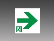 三菱 本体＋表示板セット KYH4951B 1EL+S2-2081AR :LED通路誘導灯一般型(壁埋込形) B級BH形(20A形) 片面型(右矢印付) 受注生産品