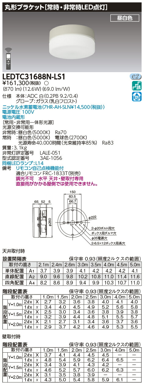 楽天市場】おすすめ品 三菱電機 EL-LR-WF0600N/2 AHTN 防雨・防湿形LEDブラケット（軒下用） 壁面直付・天井面取付兼用  高出力タイプ（FL20形X1灯相当） 昼白色 ステンレス製 : てかりま専科