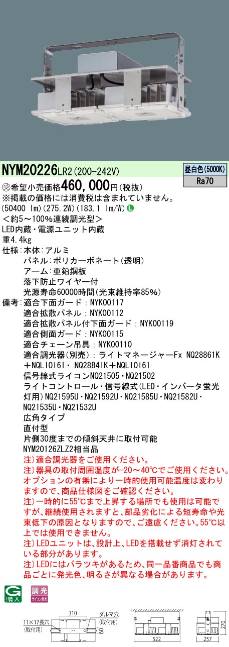 楽天市場】パナソニック NYM20221 LR9 (NYM20221LR9） 天井直付型 LED