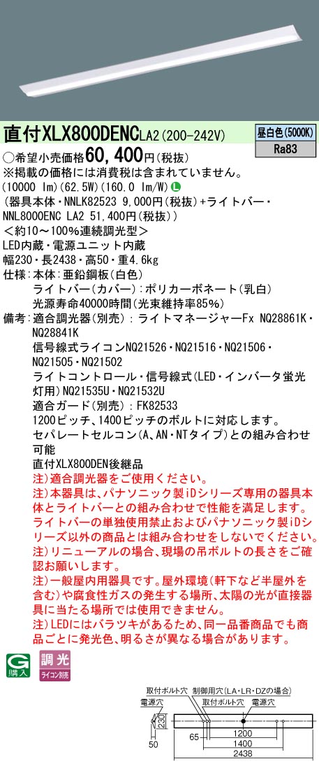 楽天市場】パナソニック 一体型LEDベースライト iDシリーズ 本体