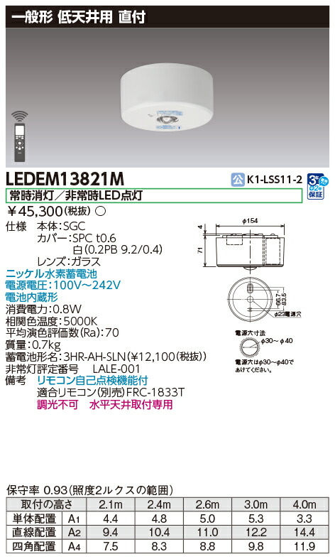 楽天市場】三菱電機 LED照明器具 LED非常用照明器具 直付形 EL